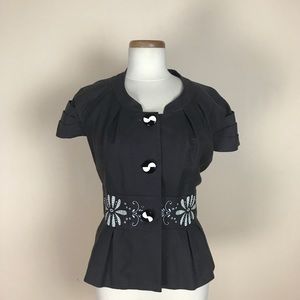 NWT ANTHROPOLOGIE $128 Brown Elevenses Jacket 12